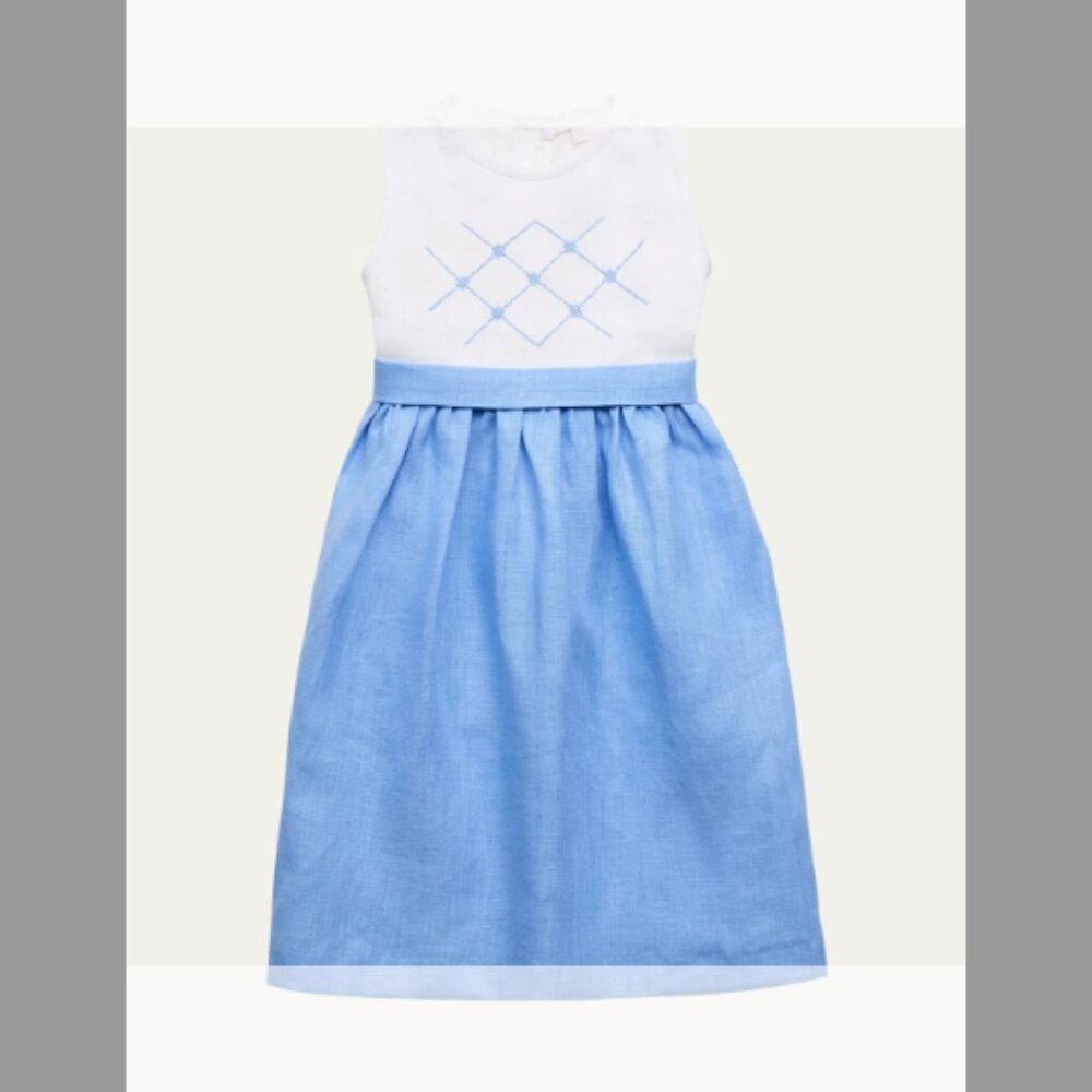 Mariella Ferrari Girl's Embroidered Linen Dress (Orig. $225) w/tax (Size 5)
